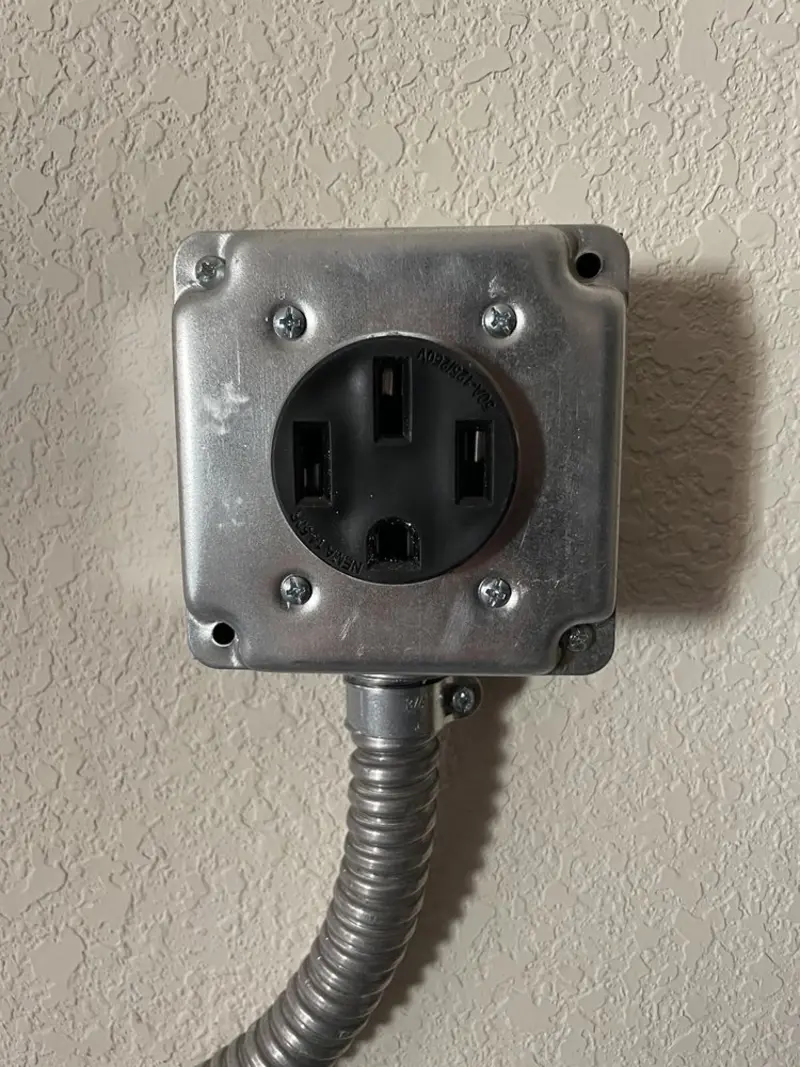NEMA 14-50 outlet installed for Electrical Panel Upgrade in Lakehills