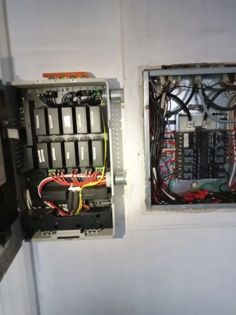 Electrical panel upgrade completed for Security Camera Wiring in Lakehills
